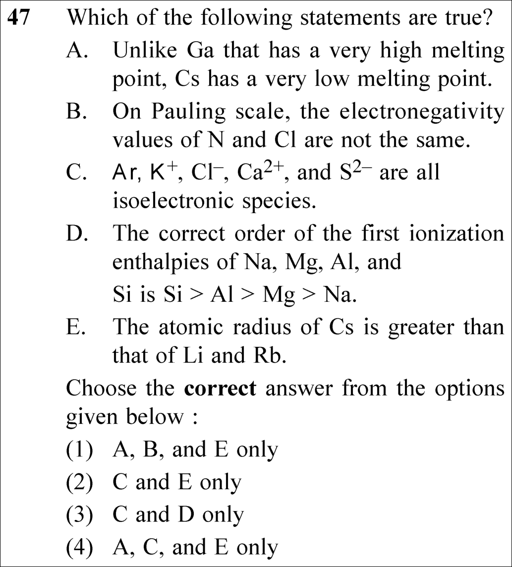 NEET 2025 chemistry Question 47