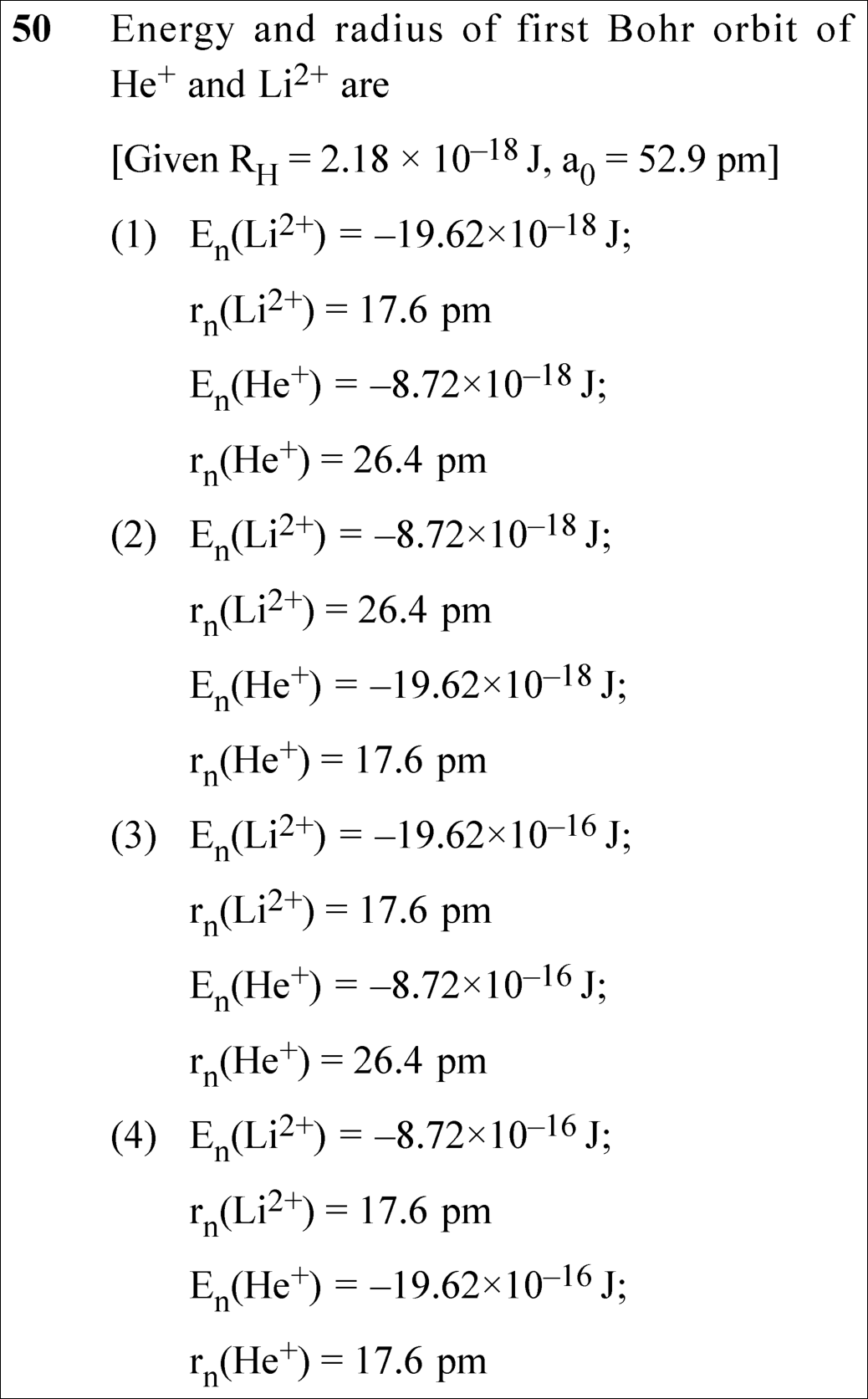 NEET 2025 chemistry Question 50