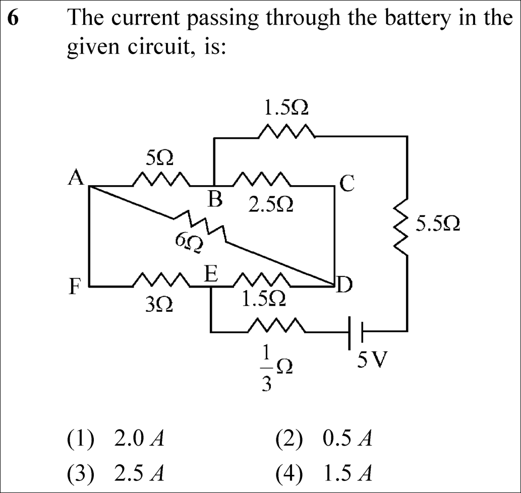 NEET 2025 Physics Question 6