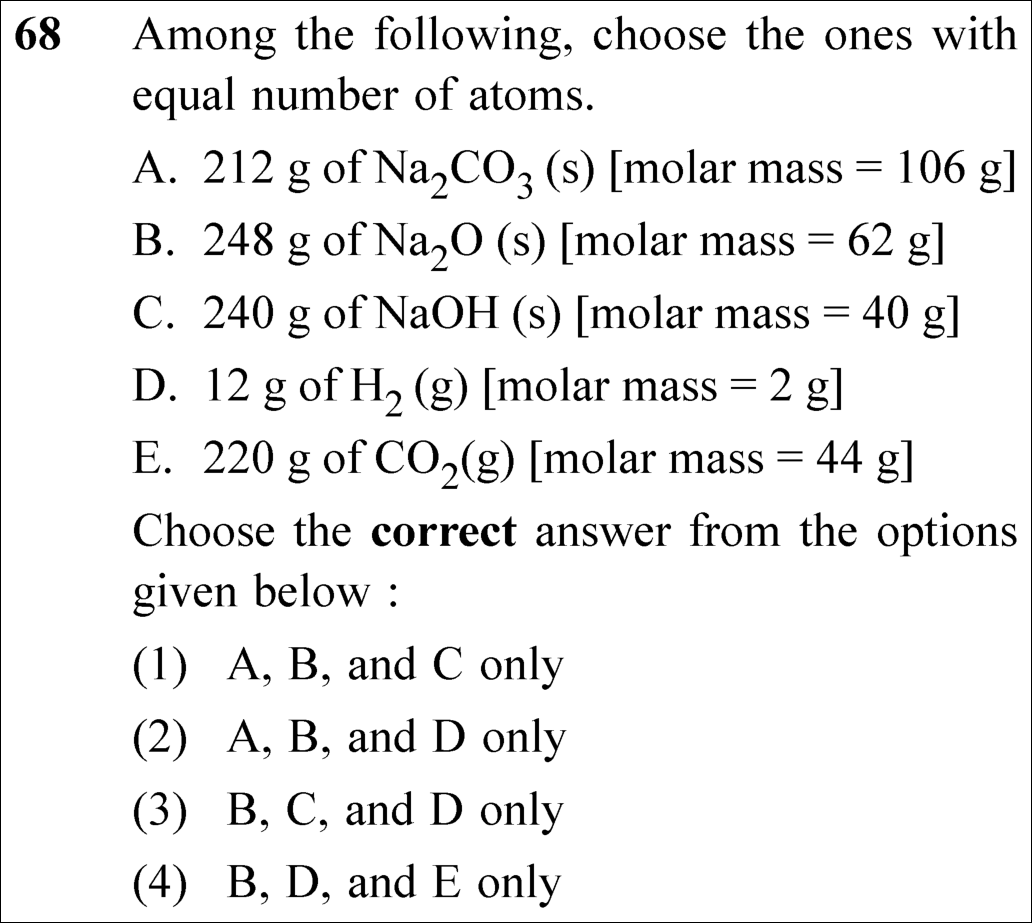 NEET 2025 chemistry Question 68