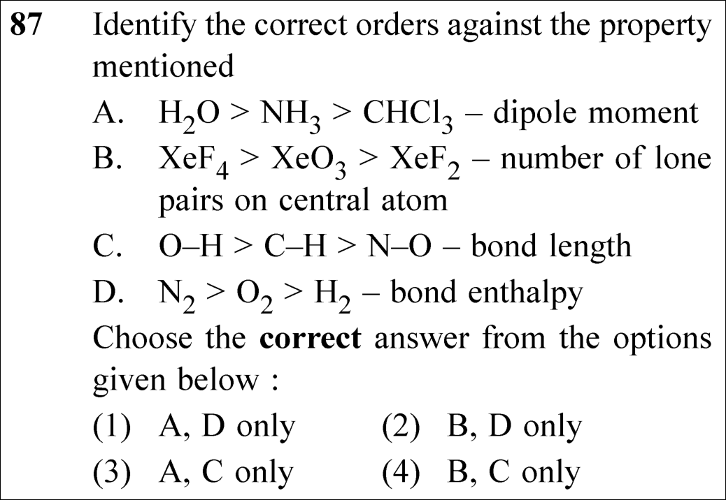 NEET 2025 chemistry Question 87