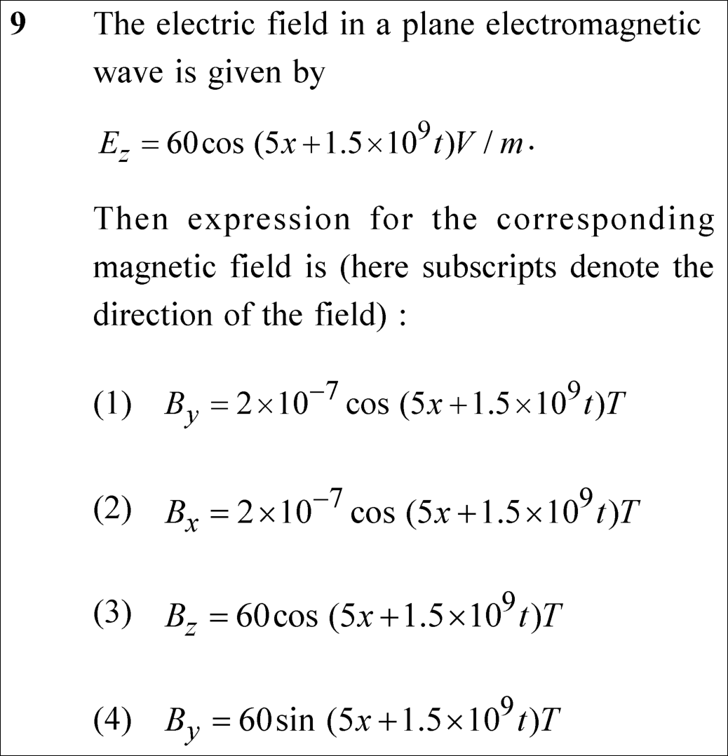 NEET 2025 Physics Question 9