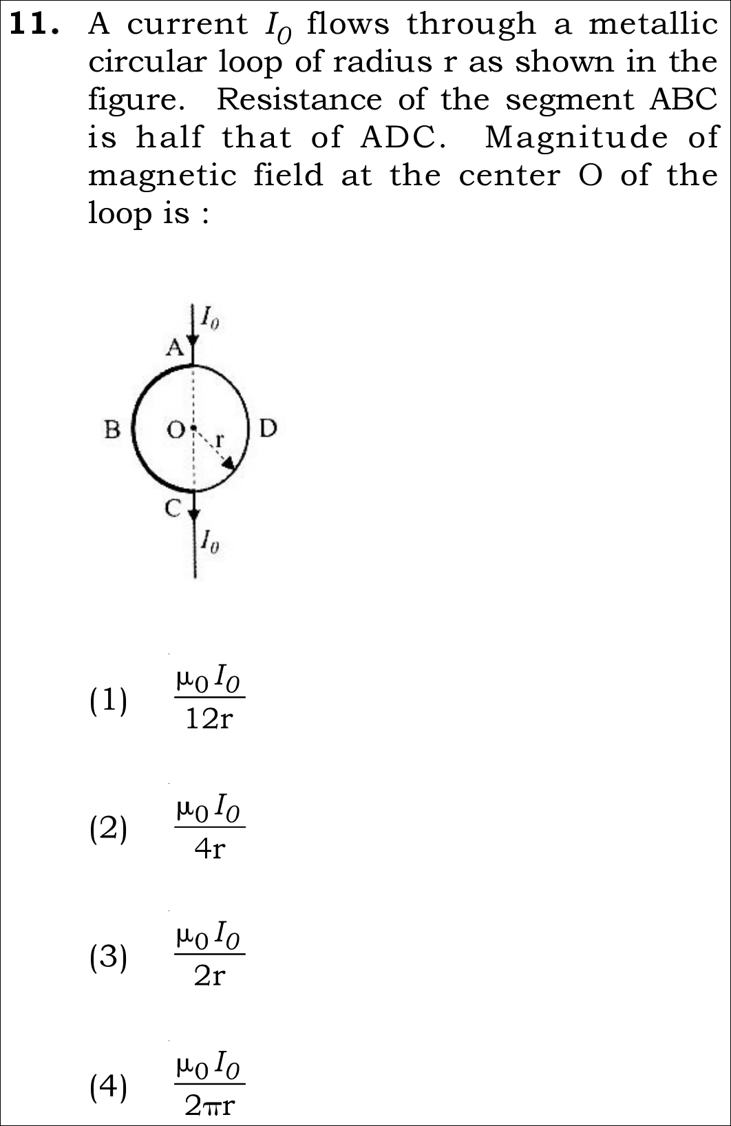 NEET 2026 Physics Question 11