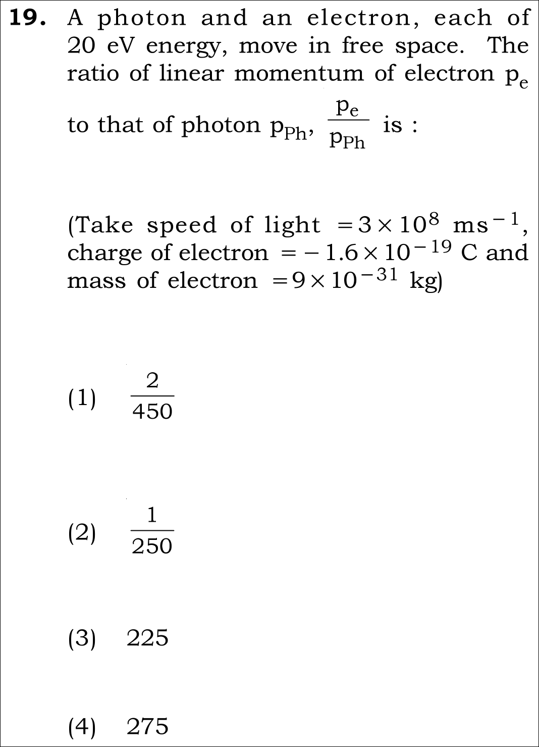 NEET 2026 Physics Question 19