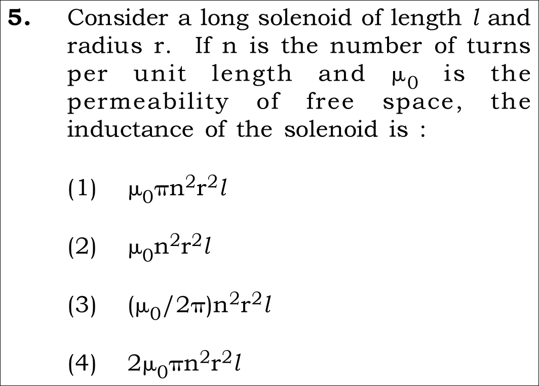 NEET 2026 Physics Question 5