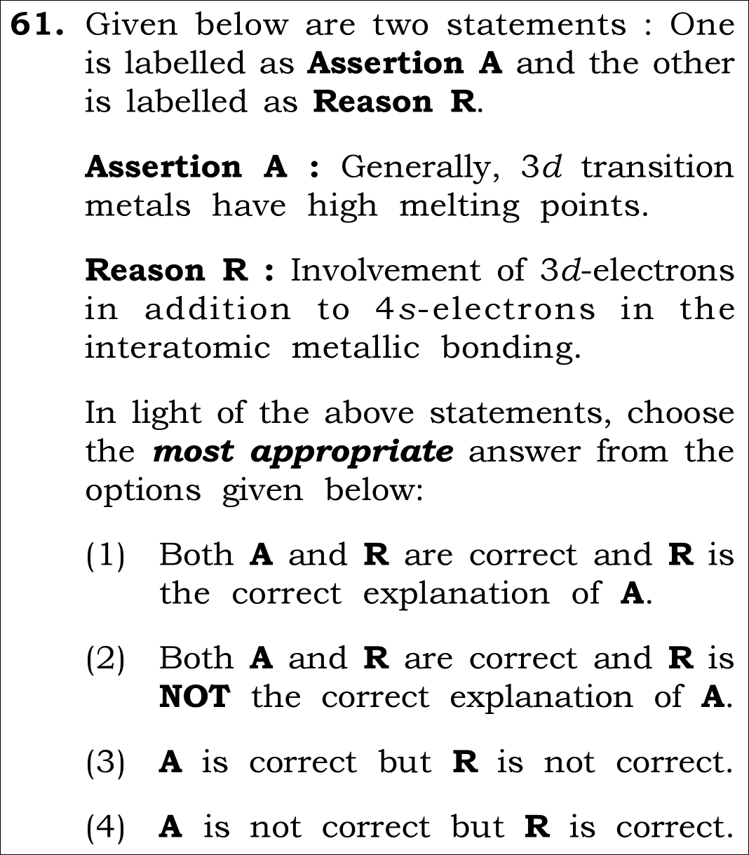 NEET 2026 chemistry Question 61